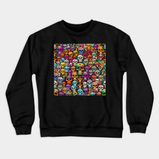 Colorful Skull Pattern design #1 Crewneck Sweatshirt